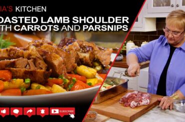 Roasted Lamb Shoulder with Carrots and Parsnips Recipe - Lidia’s Kitchen Series