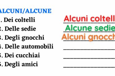 Italian how to use indefinite adjectives | Alcuni/e, qualche, un po' di | Learn italian free lessons