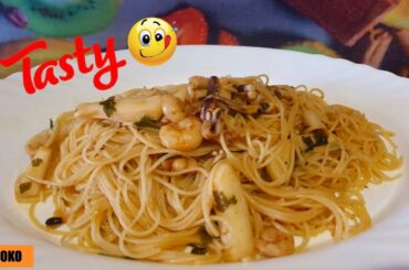 How To Make Seafood Spaghettini | Italian Recipe | Vyroko