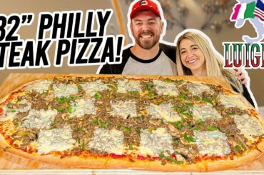 Ultimate "Football" Philly Cheesesteak Pizza Challenge w/ Katina!!