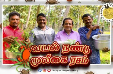 Vayal Nandu Mooligai Rasam | Field Crab Herb Soup | Happy Village Cooking