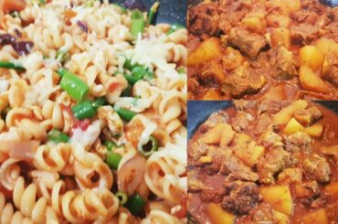 Italian Vegan Pasta & Turnip Mutton gravy recipe. 10 minutes Lunch Recipe. Cheese pasta & mutton.