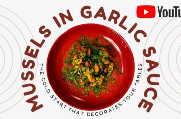 Mussels In Garlic Sauce With Lemon And Fresh Spices - Italian Food