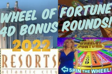 Resorts 2022 Atlantic City AC New Jersey NJ wheel of fortune 4D Vanna white slot bonus