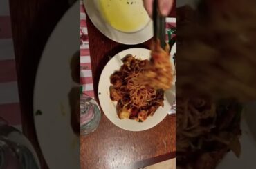 ITALIAN FOOD FOR DINNER : linguine garlic and oil, shrimp capellini, Buffalo shrimp