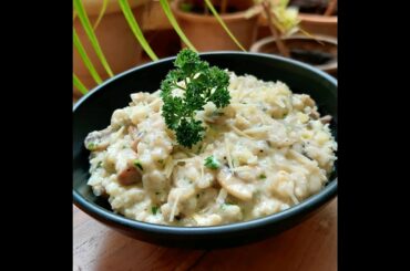 Veg Mushroom Risotto I Yummy Italian recipe I Creamy cheesy Risotto rice I Delicious I Love Italy I