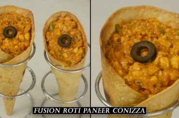 Fusion Roti Paneer Cone Pizza | Indo-Italian Fusion Conizza | Cone Pizza | Hunger Plans