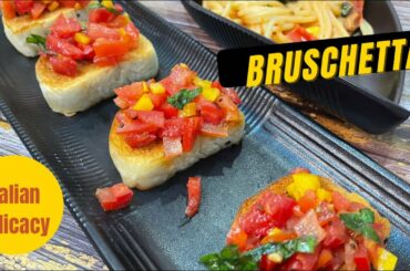 Is Bruschetta a healthy snacks? Tomato Basil Bruschetta/ Bruschetta recipe/Italian dish #shorts