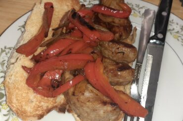 Italian style sausage and pepper grinders