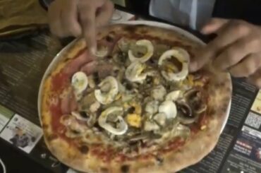 Visited an Italian restaurant in NAMUR!! Quattro Stagioni Pizza, and TIRAMISU! Italian food! (vlog)