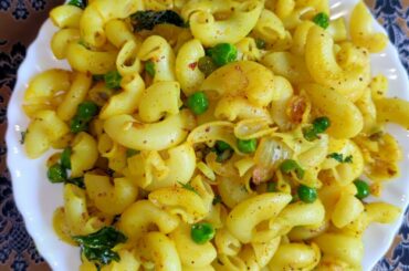 Matar Masala Macroni Recipe | Simple Macroni Pasta Recipe @Eat With Nishi