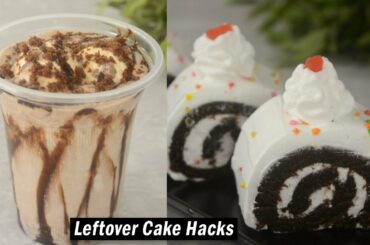 Leftover Cake Hacks | Dessert Hacks | Chocolate Cake Shake | Mini Chocolate Swiss Roll | HungerPlans