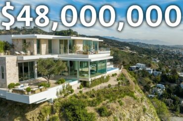 Touring a $48,000,000 LA Hillside Mansion with the BEST VIEWS OF LOS ANGELES