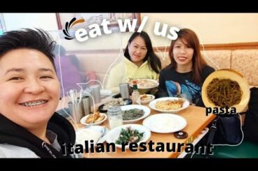 Italian food Mukbang with friends || Michelle Diaries
