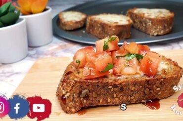 How to Make Italian BRUSCHETTA - Easy Appetizer by Syrian Recipes.