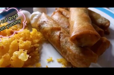 Fried corn meal & spring rolls - maize Italian recipe | Sir Estefano cooking with ofw life21