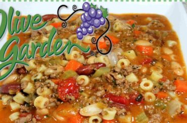 Copycat Olive Garden Pasta e Fagioli Soup Recipe | Italian Olive Garden Recipe