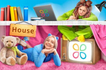 Secret Rooms Under The Table / 24 Hours Challenge!