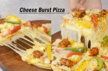Cheese Burst Spicy Paneer Pizza | Veg Cheese Burst Pizza | Quick No-Oven Cheese Burst Pizza | HP