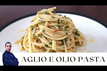 Spaghetti aglio e olio recipe I Italian pasta recipe I Classic aglio e olio pasta recipe