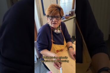 Italian food traditions: my aunt prepares typical pasta: orecchiette and fusilli