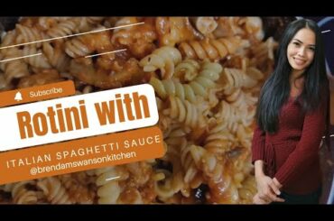 HEART HEALTHY DELICIOUS ROTINI WITH ITALIAN SPAGHETTI SAUCE / QUICK & EASY RECIPE / PROTEIN & CARBS