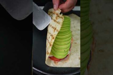 TROUT AND AVOCADO WRAP #shorts #asmr