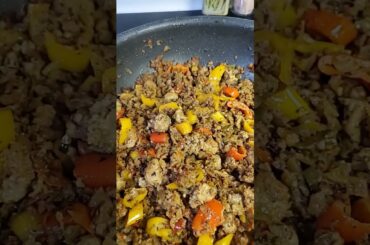 Italian sausage with caramelized onions, peppers, minced garlic. #Keto #recipe #Mukbang #Low Carb
