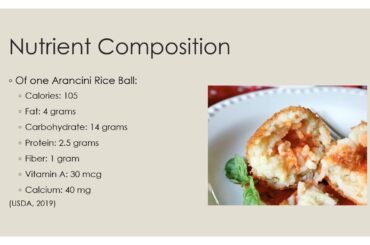 Food Presentation 1: Arancini (Italian Cuisine)