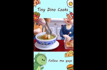 Yummy Miniature Italian Garlic Soup for dinner #Shorts #MiniatureFood