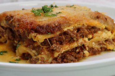 Easy Homemade Lasagna Recipe  | How To Make Lasagna Without Ricotta Cheese