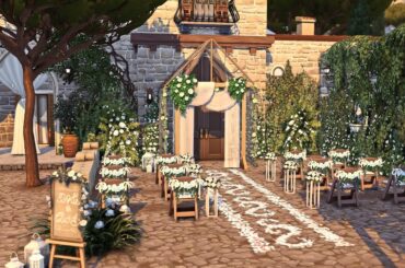ROMANTIC WEDDING VENUE | No CC | Sims 4 Speed Build (Stop Motion)