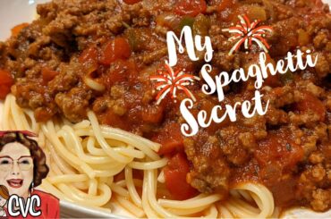 My Secret Ingredient in Spaghetti Meat Sauce!  It's the BEST EVER!