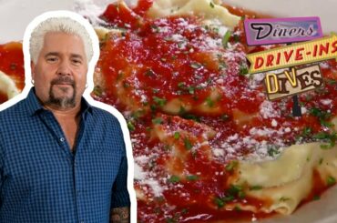 Guy Fieri Eats Pork, Beef AND Veal Ravioli | Diners, Drive-Ins and Dives | Food Network