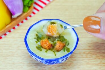 Mini Cooking | Miniature Garlic Soup Italian Style