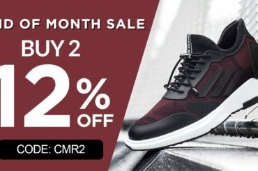 CHAMARIPA height increasing sneakers Sports Shoes - Wine Red - 7CM