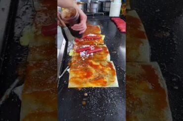 Asian street food | Roasted gluten | People eating food asmr | Amazing street food compilation