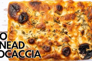 How to make no-knead focaccia recipe like an Italian| No mixer needed!
