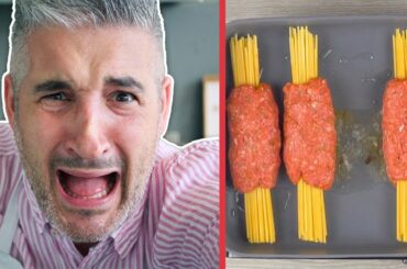 Italian Chef Reacts to the PASTA CASSEROLE that it's Breaking the Internet
