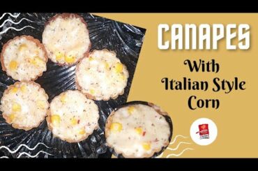 Canapes Cups with Italian Style Corn sauce | Corn Canapies