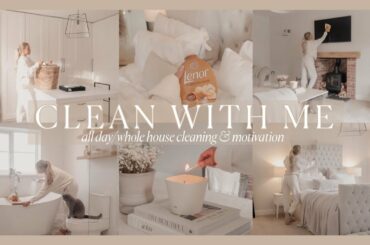 CLEAN WITH ME | entire house/all day deep cleaning & extreme cleaning motivation 2022