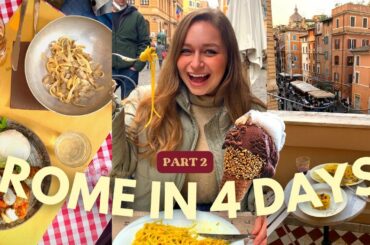 ROME VLOG - PART 2  | Trastevere, Vatican City, The Colosseum, rooftop bars + restaurants in Rome