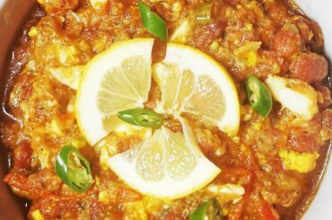 Lobia Karahi Recipe | Red Beans Egg Curry | Kitchen Diaries