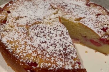 Limoncello Raspberry Ricotta Cake! Easy Italian recipe