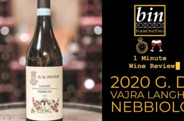 One Minute Wine Review - 2020 G. D. Vajra Langhe Nebbiolo #shorts #wine #italianwine