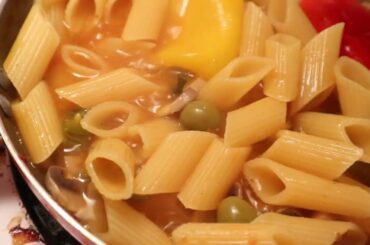 Olives, Sweet Mini Bell Peppers in my Homemade Pasta Cooking real italian