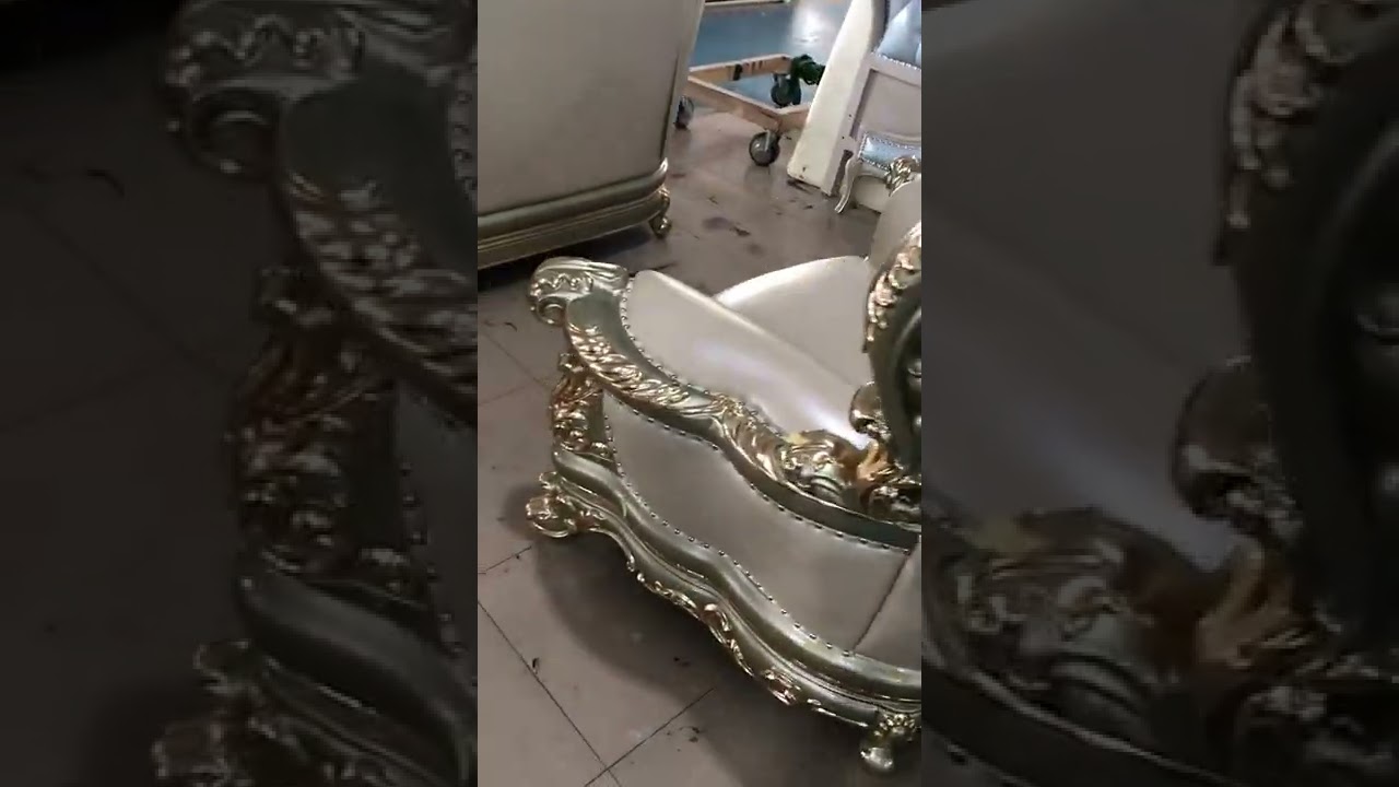 Luxury Classic Golden Fold Sofa In Factory: Luxury European Style Leather Living Room Furniture Luxury Classic Golden Fold Sofa In Factory: Luxury European Style Leather Living Room Furniture