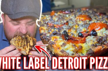 WE TRY WHITE LABEL DETROIT PIZZA | FOOD REVIEW CLUB | HOME COOKED