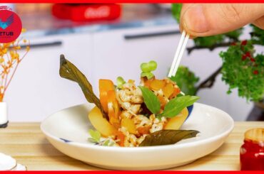 Make miniature basil fried chicken | Thai basil chicken recipe | Asmr Miniature Cooking.