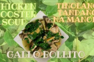 HOW TO COOK CHICKEN ROOSTER CLEAR WATER SOUP || TINOLANG TANDANG NG MANOK || GALLO BOLLITO